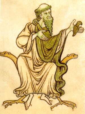 Saint Kevin de Glendalough, représentation ancienne